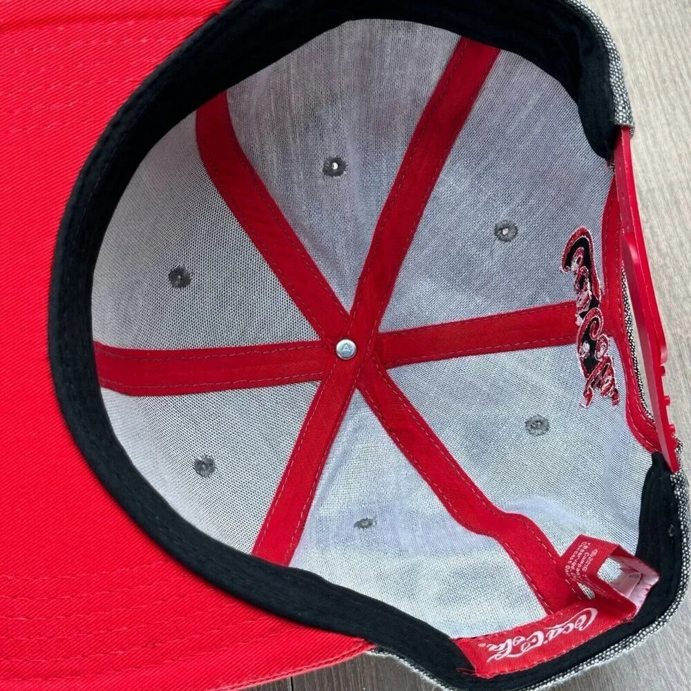 Coca Cola Cap Hat OS Drink Coca Cola In Bottles Atlanta Snap Back Gray Red - Picture 6 of 7